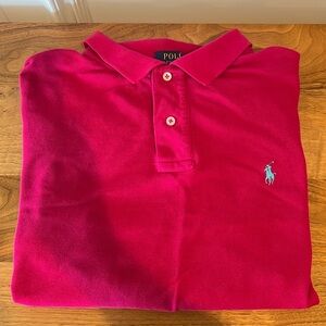 Ralph Lauren Polo Magenta Classic Fit Cotton Polo - XL